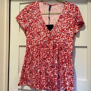 Cute top with jeans, white shorts or white pants